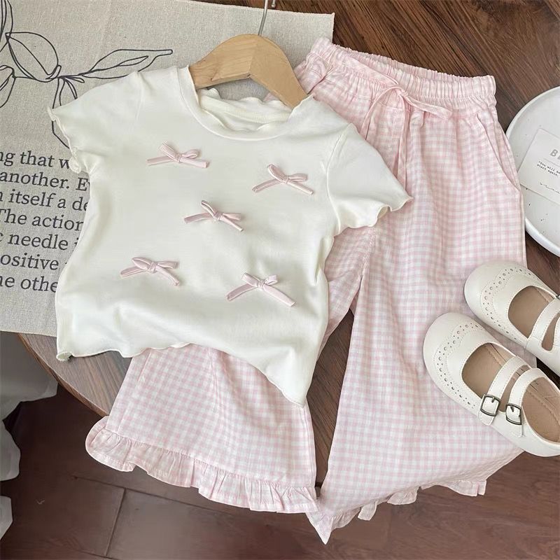 Baby Girl Clothing Zara - Children's Clothing Sets Bow Short Sleeve