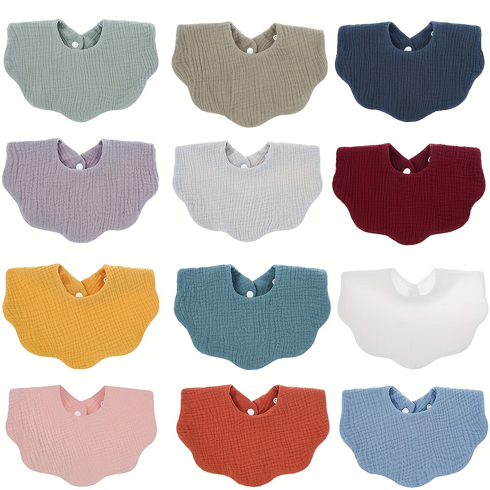 Baby Clothing Fabric - 1pcs Cotton Soft Baby Bibs Solid