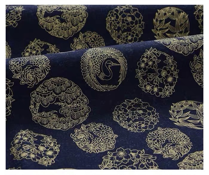 Bronzing Japanese Print Fabric - Baby Clothing Patterns 评论和价格