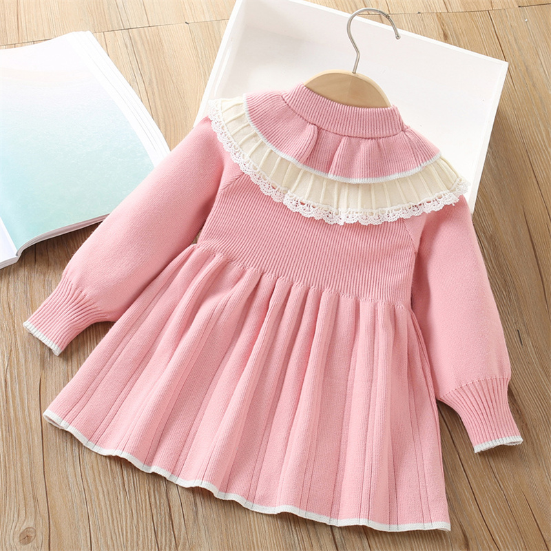 Baby Girls' Knitted Dress Chil - Baby Clothing Jumper 评论和价格