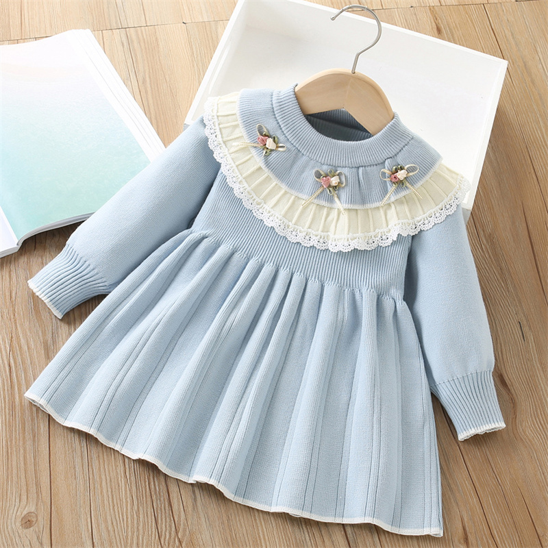 Baby Girls' Knitted Dress Chil - Baby Clothing Jumper 评论和价格