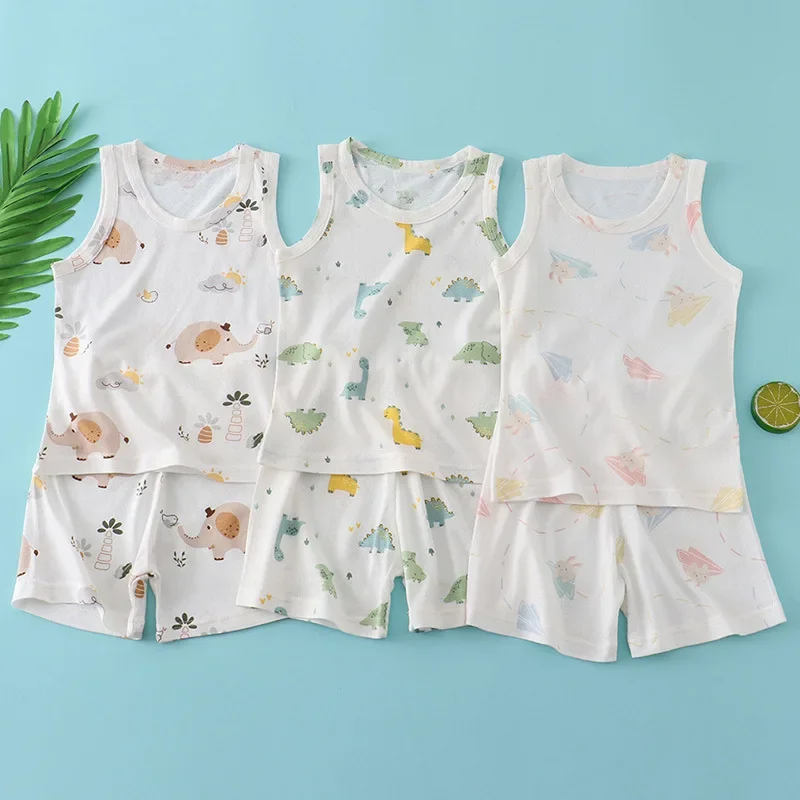 Kids Bamboo Cotton Vest Suit S - Baby Clothing Patterns 评论和价格