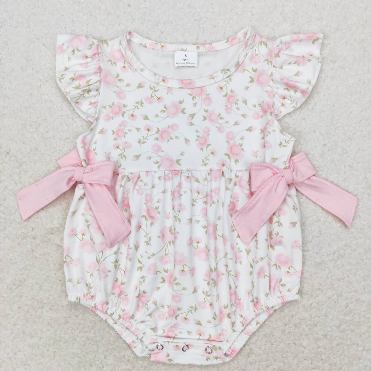 Infant girls pink floral Rompe - Baby Clothing Sale 评论和价格