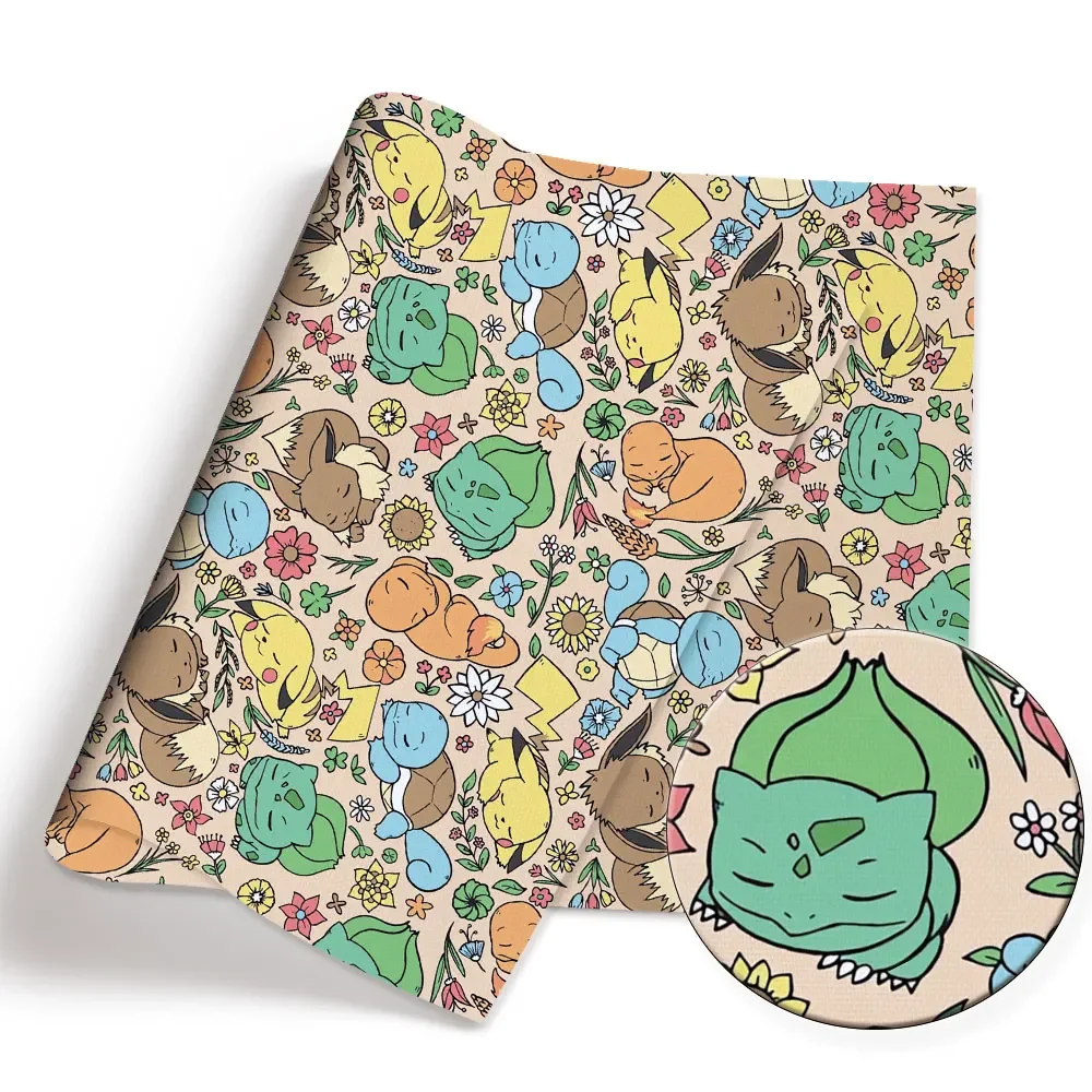 Pokemon Cartoon Fabric140*50cm - Baby Clothing Fabric 评论和价格