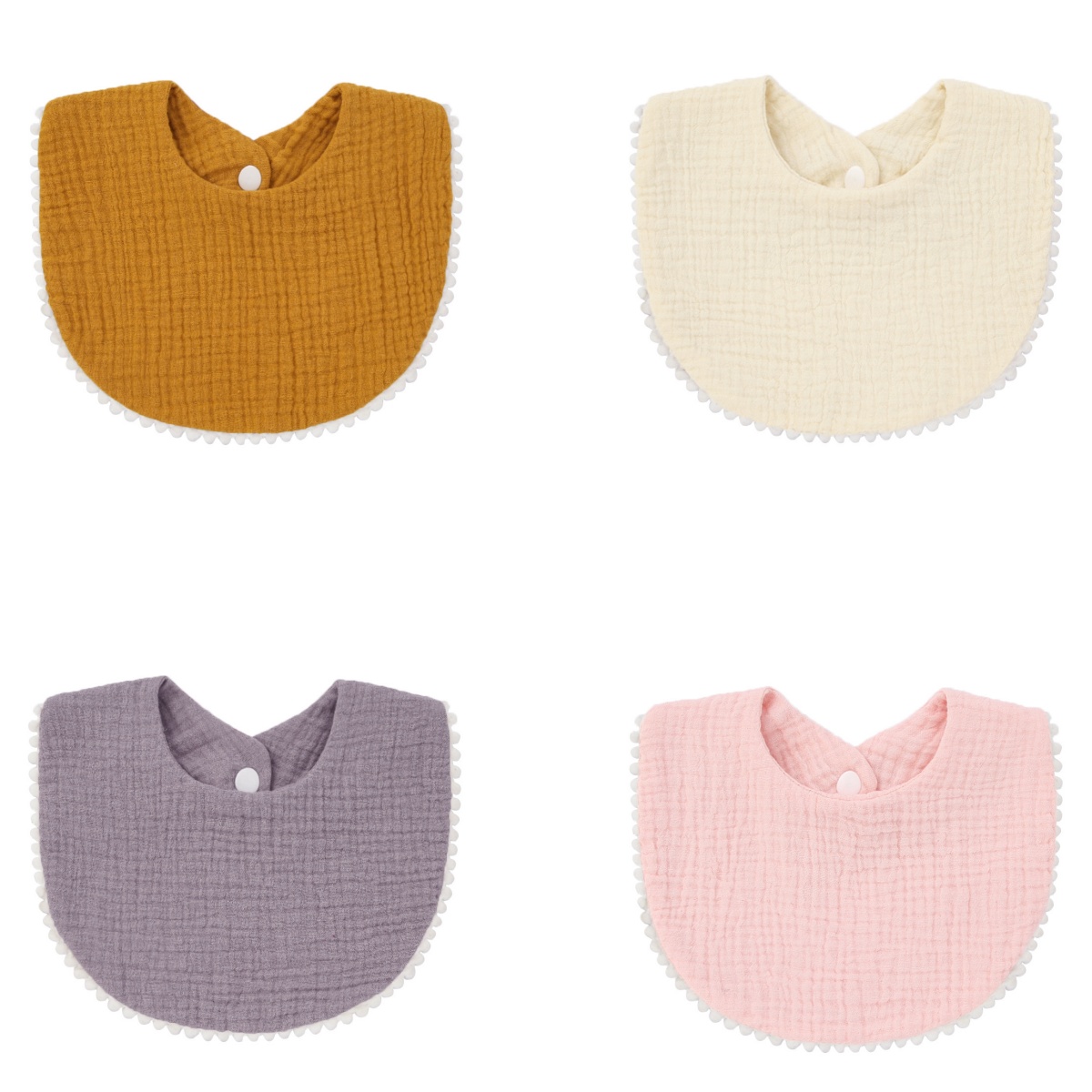 4PCS Baby Saliva Towel Ruffle  - Baby Clothing Fabric 评论和价格