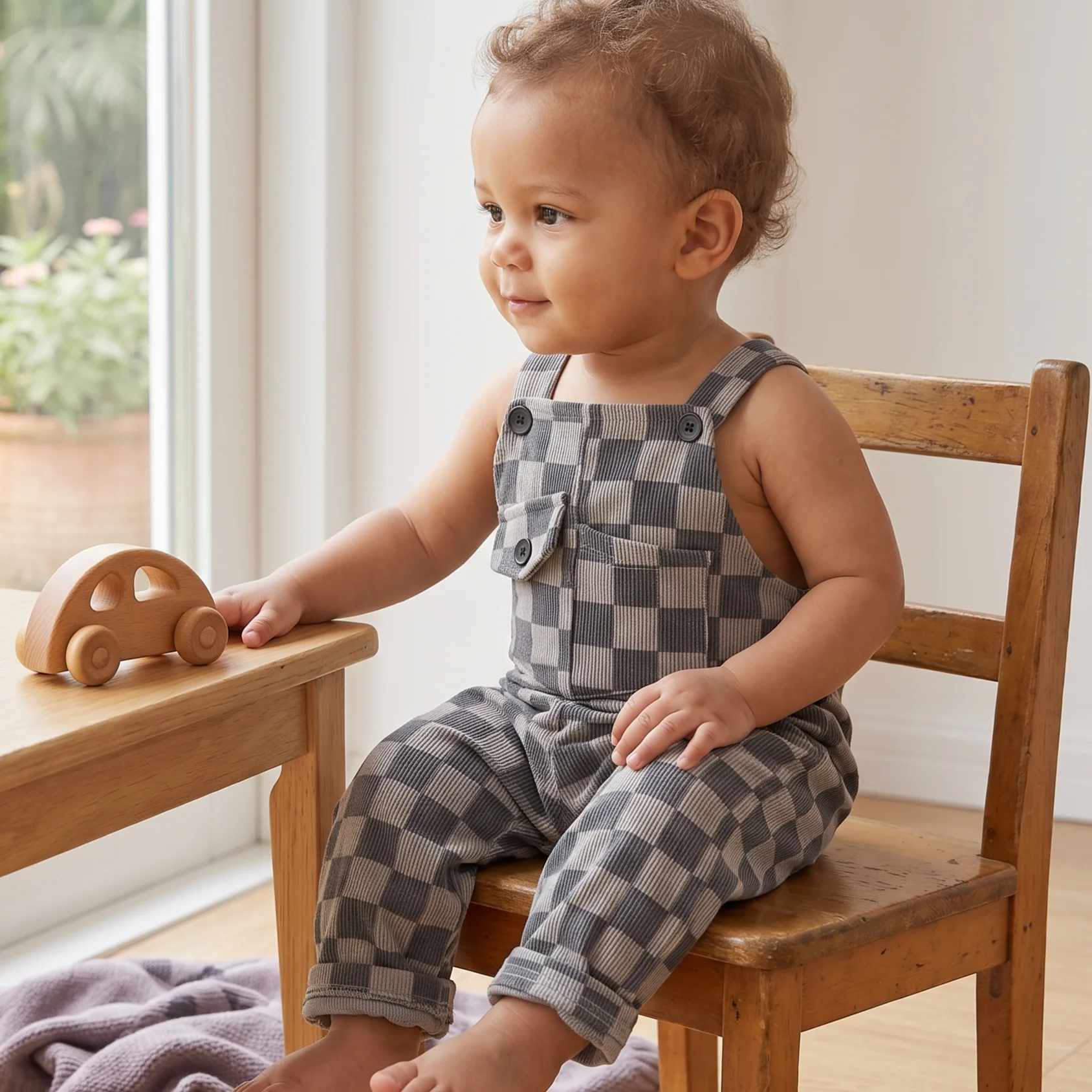 Summer Baby Boys Grid Jumper P - Baby Clothing Jumper 评论和价格