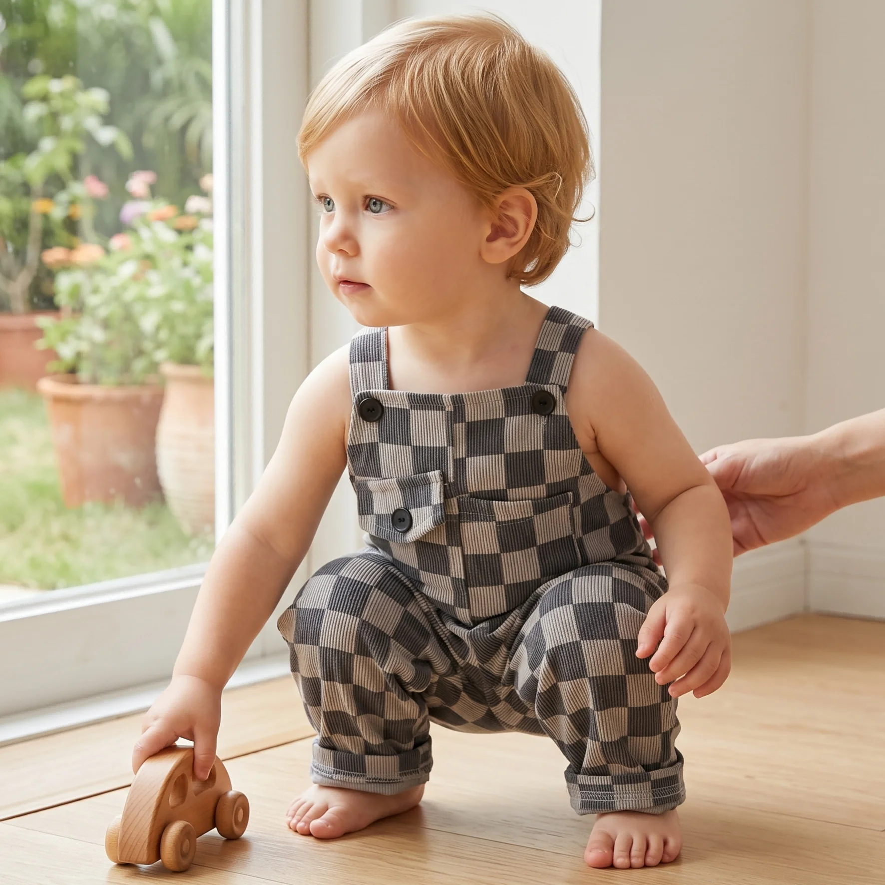 Summer Baby Boys Grid Jumper P - Baby Clothing Jumper 评论和价格