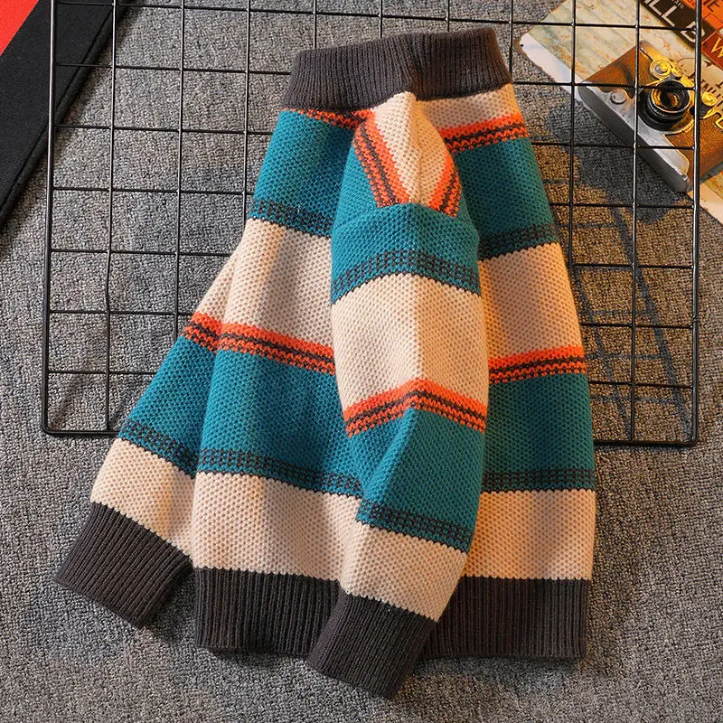 Boys Knitted Sweater New Winte - Baby Clothing Jumper 评论和价格
