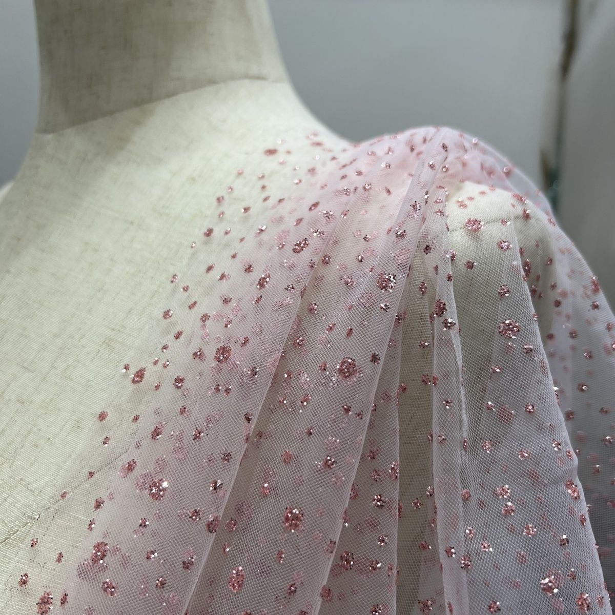 Sparkling bronzing pink dot me - Baby Clothing Fabric 评论和价格